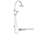 Astrawalker Icon Exposed Shower with Multi-function Hand Shower & Diverter A69.24.V4.01 image NaN