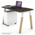 Jason.L Quadro A Leg Wenge Desk with Natural Leg White Cross Beam QDW1006.W.WE image NaN