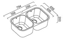 Abey Q200UT5 NuQueen Double Bowl Undermount Sink Pack hero image