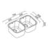 Abey Q200UT5 NuQueen Double Bowl Undermount Sink Pack image NaN
