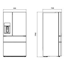 Westinghouse 619L French Door Fridge with Ice and Water Dispenser WHE6270SB hero image