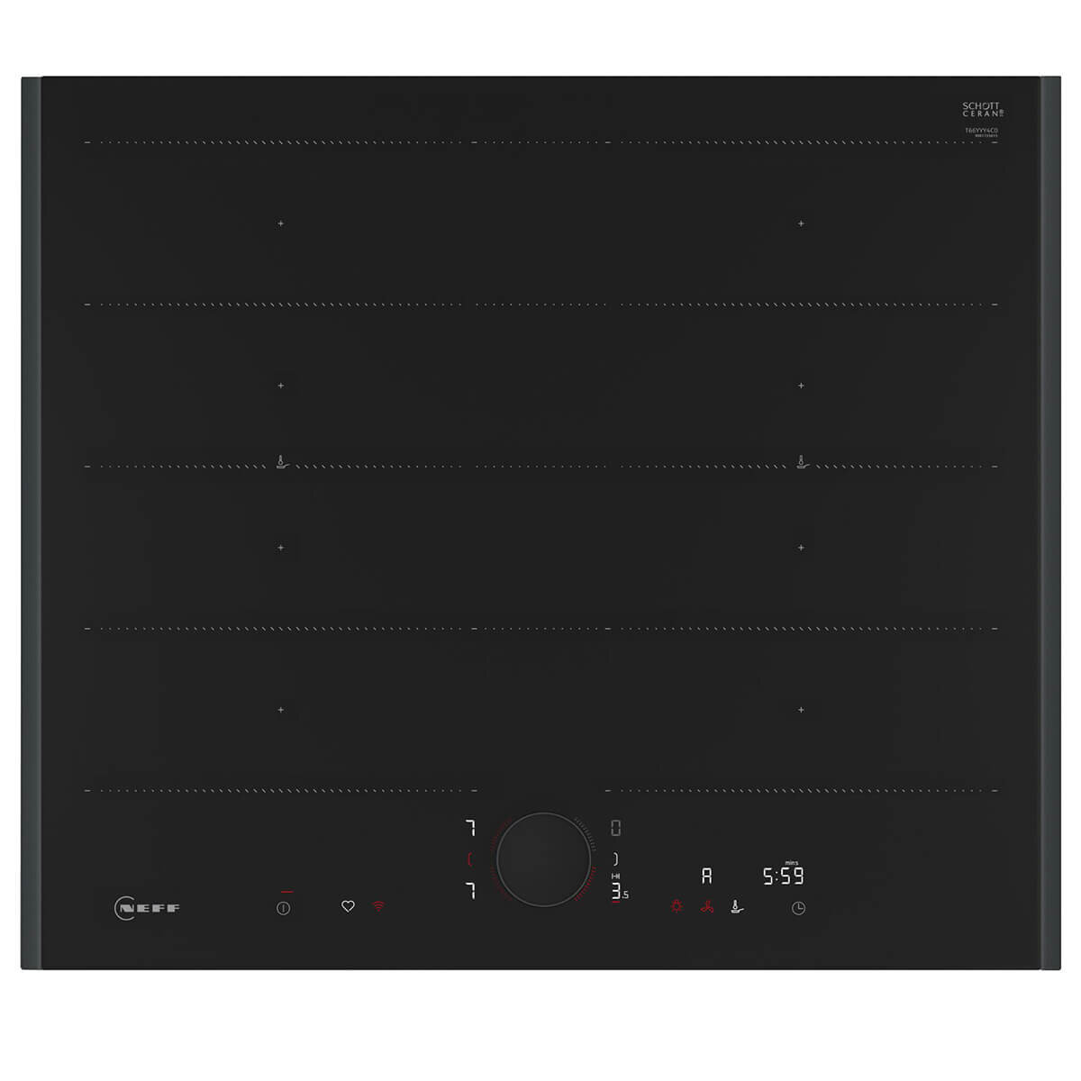 NEFF 60cm N 90 Flex Induction Cooktop with Flex Design Anthracite Grey T66YYY4C0H-AG hero image