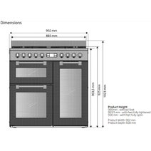 Beko 90cm Multifunction Dual Fuel Black Freestanding Oven BRC916GMB hero image