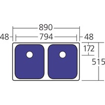 Oliveri NP60U Nu-Petite Double Bowl Undermount Sink hero image