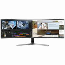 Samsung 49 Inch Curved QLED Monitor with Dual QHD LC49RG90SSEXXY hero image