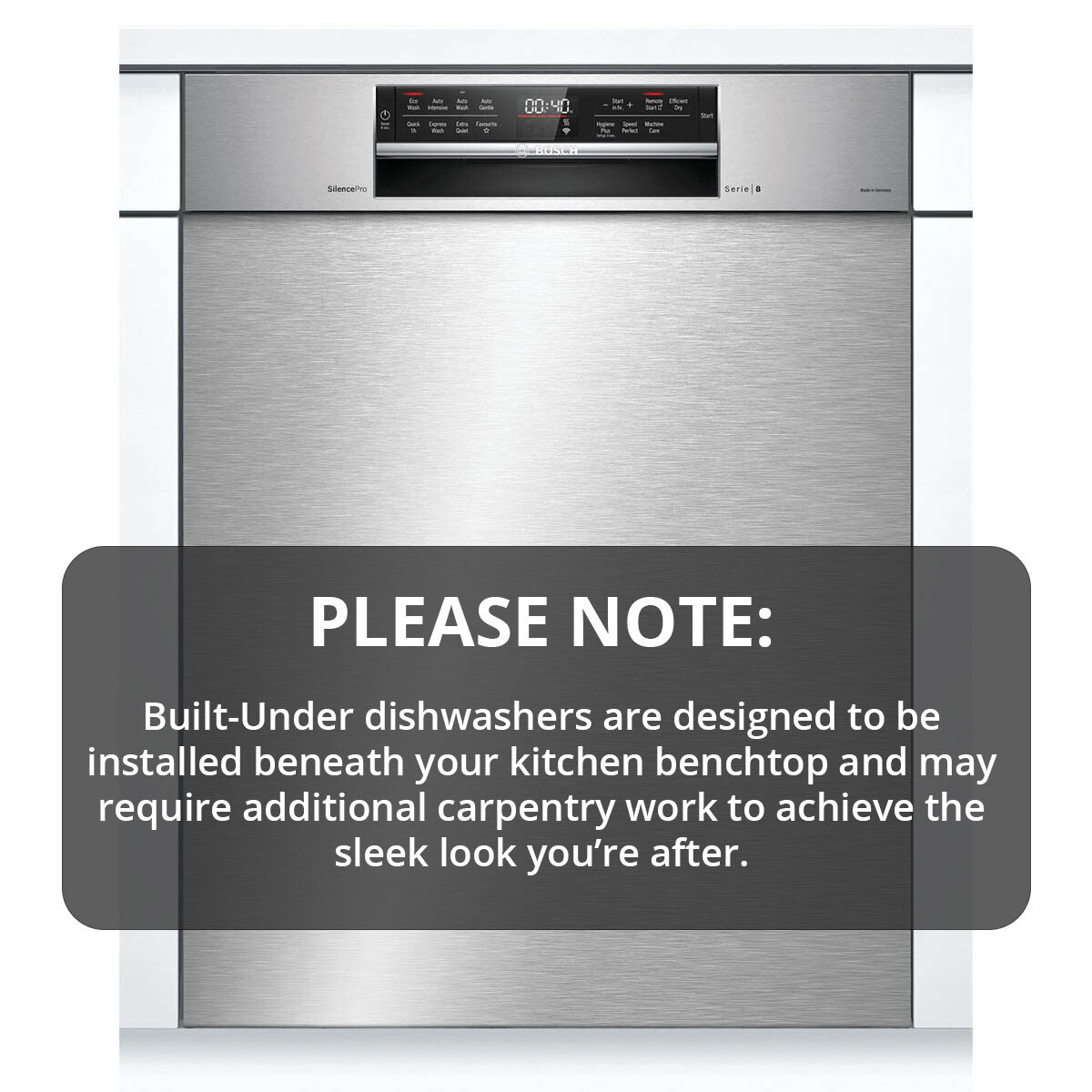 Bosch series 8 store fully integrated dishwasher