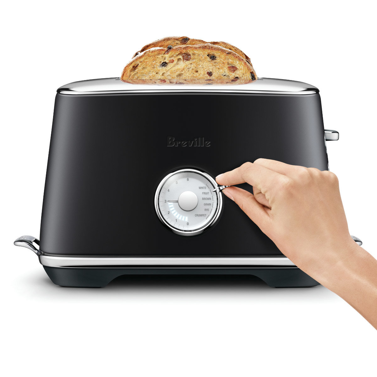 Breville the Toast Select Luxe 2 Slice Toaster Black Truffle BTA735BTR hero image
