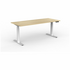 OLG Agile+ Adjustable Single Desk 1800x750 New Oak Worktop with White Frame OG_AG2MESSD1875W_NO image NaN