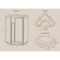 ReGen8 Duo Corner 2200W 2 Person Infrared Sauna Natural RGSN-DUOCO hero image