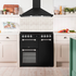 Beko 90cm Multifunction Dual Fuel Black Freestanding Oven BRC916GMB image NaN