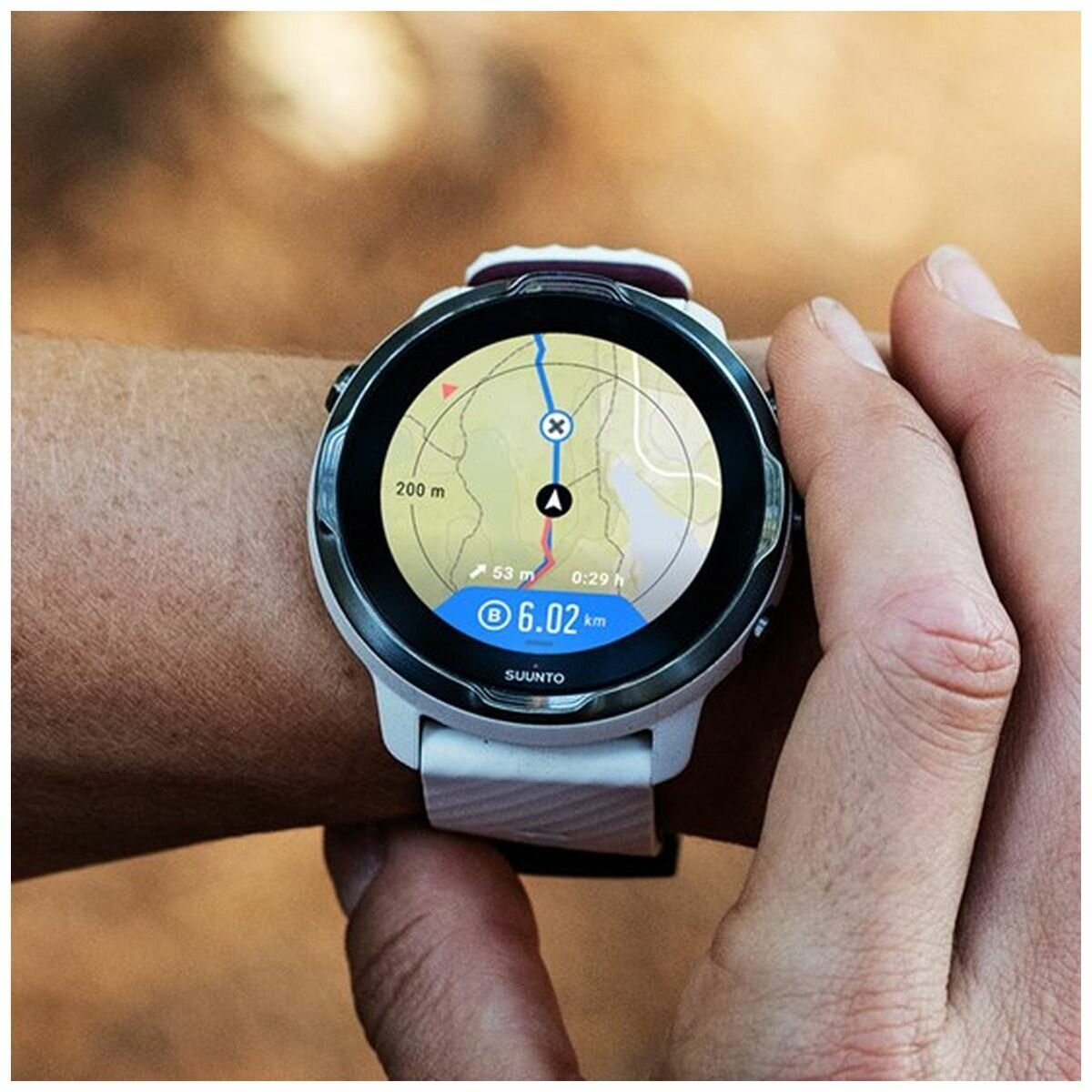 Suunto Sport Smartwatch White/Burgundy 5376473 Appliances Online