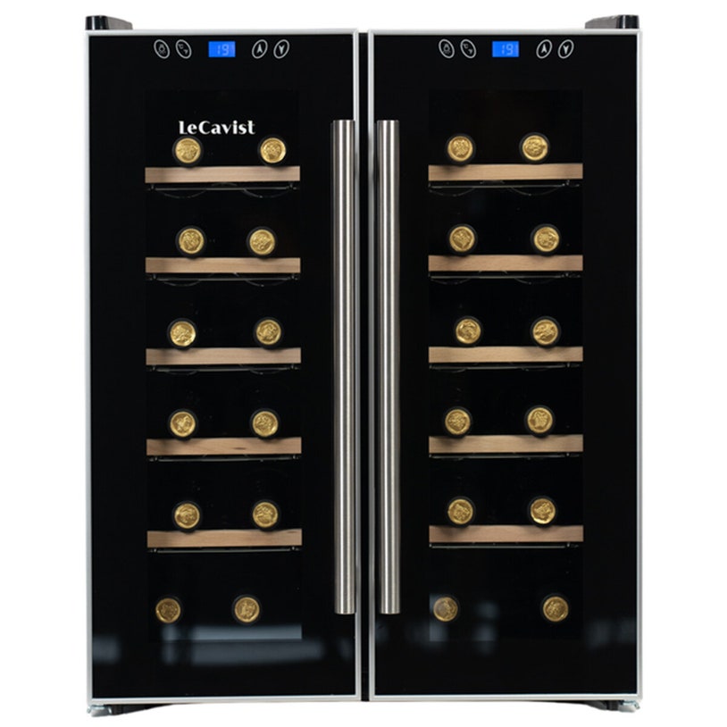 LeCavist 24 Bottle Dual Zone Wine Fridge LCCV24B2Z | Appliances Online