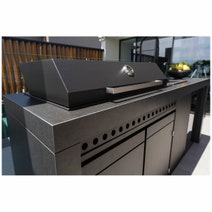 Artusi 2400mm Ascale Outdoor Kitchen with Imperia Black Cladding QAP24AS-IB hero image