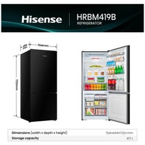 Hisense 417L Bottom Mount Fridge Charcoal HRBM419B hero image