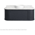 Turner Hastings Evara 120x53 Wall Hung Vanity with Real Marble Top To Suit Above Counter Basin Aegean Blue NTH EV125-AB-NTH image NaN