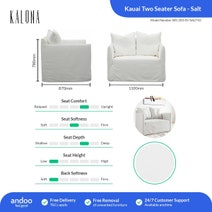 Kalona KAUAI Two Seater Sofa Salt WS-203-05-SALT-02 hero image