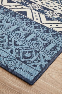 Rug Culture Seaside Large White & Blue Rug 280X190CM - SSD3333-WHBL-280X190 hero image