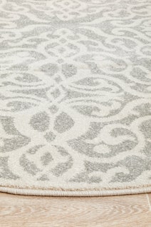 Rug Culture Chrome Medium Silver & Off White Rug 200X200CM - CRO-LYD-SIL-200X200 hero image