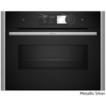 NEFF 45cm Pyrolytic Compact Oven with Microwave Metallic Silver C29MY7MY0-MS hero image