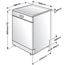 Beko 60cm Freestanding Dark Stainless Steel Dishwasher with Autodosing BDFB1650ADX hero image