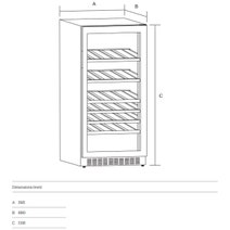 Cantina 116 Bottle Single Zone Wine Cabinet Black CCWIS116B hero image