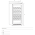 Cantina 127 Bottle Single Zone Wine Cabinet Black Glass CCWIS116DB image NaN