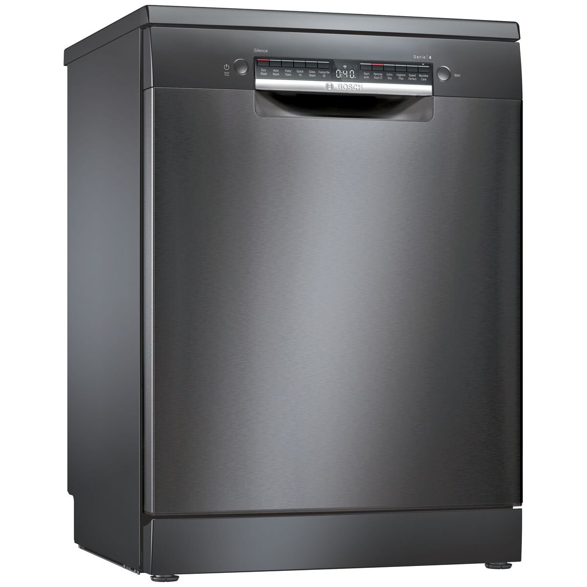 Bosch 60cm Series 4 Freestanding Black Inox Dishwasher SMS4HVB01A hero image