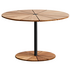 Reddie Bob Outdoor Dining Table Round 120cm Diameter Teak Top Black Base image NaN