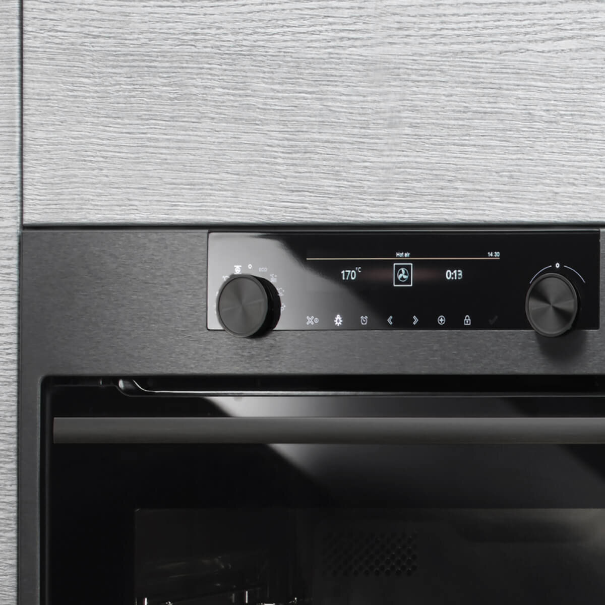 ASKO 60cm Pyrolytic Craft Built-In Oven Black Steel OP8687B hero image