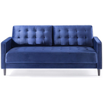 Zinus 3 Seater Sofa Mid-Century Velvet Couch Benton - Navy Blue AU-USSBTF-3NV hero image