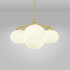 CTO Lighting Cloudesley Small Chandelier Light - Satin Brass with Opal Glass CLOCHSSBGO image NaN