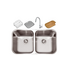 Abey PKQ200UPK NuQueen Double Bowl Undermount Sink Pack image NaN