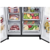 LG 655L Side by Side Fridge Matte Black GS-B600MBL hero image