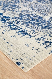Rug Culture Evoke Extra Large White Navy Rug 330X240CM - EVO253WNAV330X240 hero image