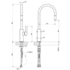 Armando Vicario LUZ-1RG Luz Gooseneck Pull-Out Mixer Tap image NaN