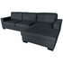 SILC Global Bari Three Seater Chaise PU Black 21001007 image NaN