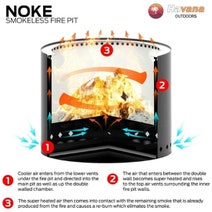 Havana Noke Smokeless Fire Pit Stainless Steel Portable Black 10004940 hero image