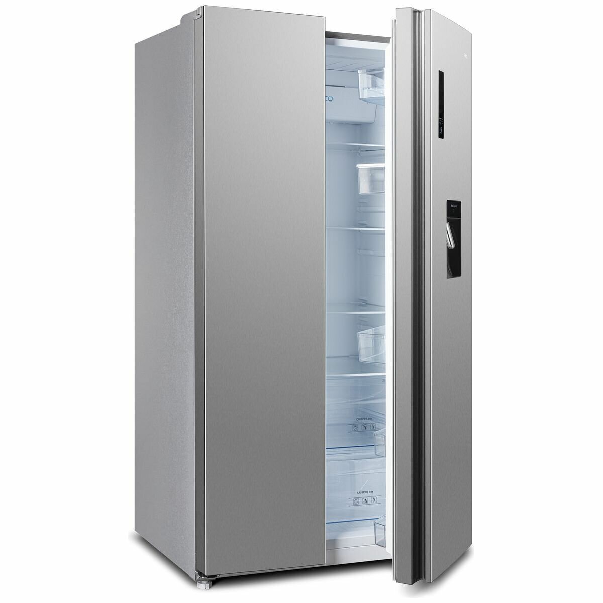 CHiQ 559L Side By Side Fridge Silver CSS557NSD hero image