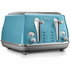 DeLonghi Icona Capitals Four Slice Toaster Lisbon Azure CTOC4003AZ image NaN