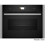 NEFF Flex Design 45cm Compact Oven with FullSteam Metallic Silver C29FS31Y0A-MS hero image