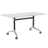 OLG Modulus Table 1200x600 White Worktop with Black and Chrome Frame OG_MFLIP126B_W image NaN