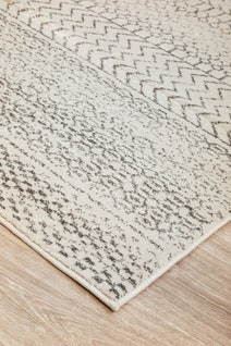 Rug Culture Chrome Large Silver & Off White Rug 290X200CM - CRO-HPR-SIL-290X200 hero image
