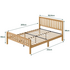 Zinus Queen Wooden Bed Frame with Slatted Base and Footboard AU-FPBHN1ZC-12Q image NaN