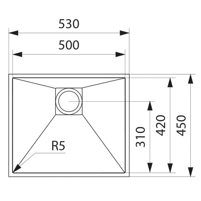 Franke PKX110-50/42 Peak Single Bowl Undermount Sink hero image