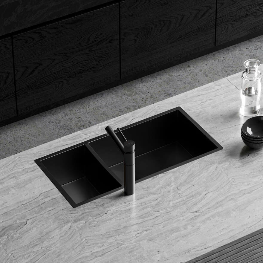 Oliveri Spectra 1 & 1/2 Bowl Sink Black SB35BK hero image