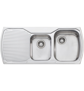 Oliveri MO712 Monet 1 and 3/4 Bowl Left Hand Drainer Topmount Sink *NO TAP HOLE* – image 1