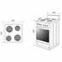 Artusi 54cm Vulcan Series Freestanding Electric Stove/Oven AFE547W image NaN