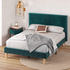 Zinus Willow Double Upholstered Bed Base Green Velvet AU-FPPOPB-12D image NaN