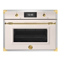 Bertazzoni Heritage 60cm Combi-Microwave Compact Oven Ivory Gold FHER4077MTAG3 hero image