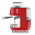 Smeg 50s Style Espresso Machine with Built-in Grinder Red EGF03RDAU image NaN
